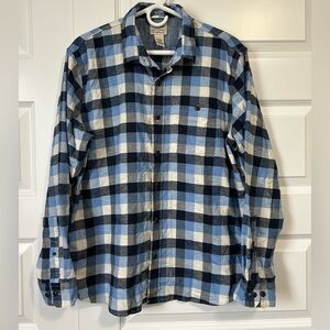 L.L. Bean BeanFlex Button Down Plaid Flannel Shirt